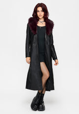 Effina Fur Collar Lang geschnitten Mantel