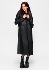 Effina Fur Collar Lang geschnitten Mantel
