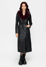 Effina Fur Collar Lang geschnitten Mantel