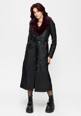 Effina Fur Collar Lang geschnitten Mantel