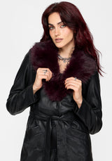 Effina Fur Collar Lang geschnitten Mantel