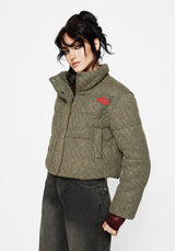 Sylvia Bestickt Gestrickt Bomber Jacke