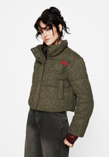 Sylvia Bestickt Gestrickt Bomber Jacke