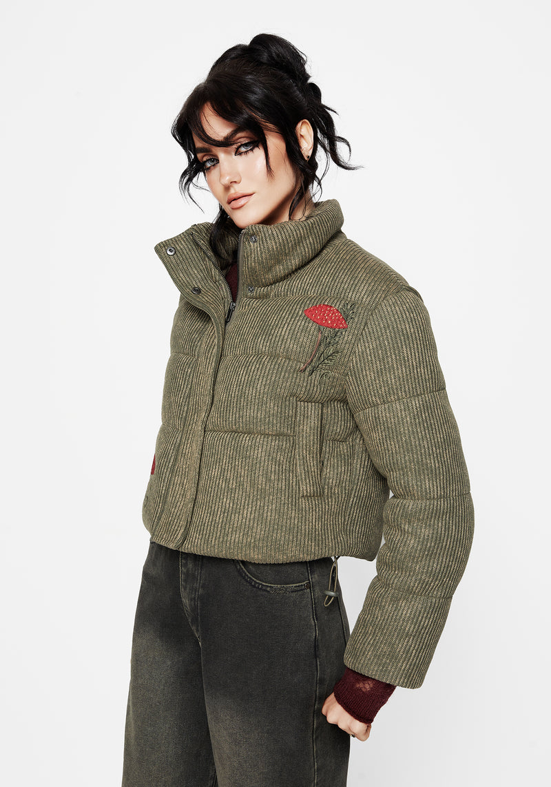 Sylvia Bestickt Gestrickt Bomber Jacke
