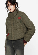 Sylvia Bestickt Gestrickt Bomber Jacke