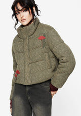 Sylvia Bestickt Gestrickt Bomber Jacke