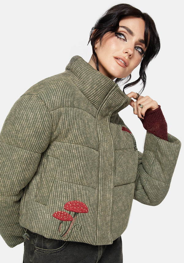 Sylvia Bestickt Gestrickt Bomber Jacke