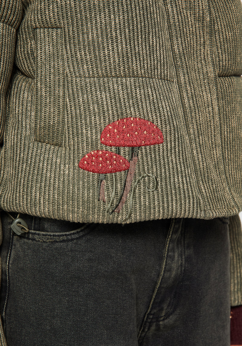 Sylvia Bestickt Gestrickt Bomber Jacke