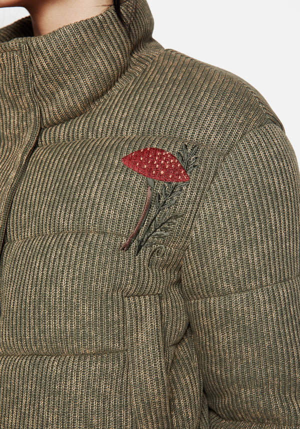 Sylvia Bestickt Gestrickt Bomber Jacke