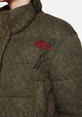 Sylvia Bestickt Gestrickt Bomber Jacke