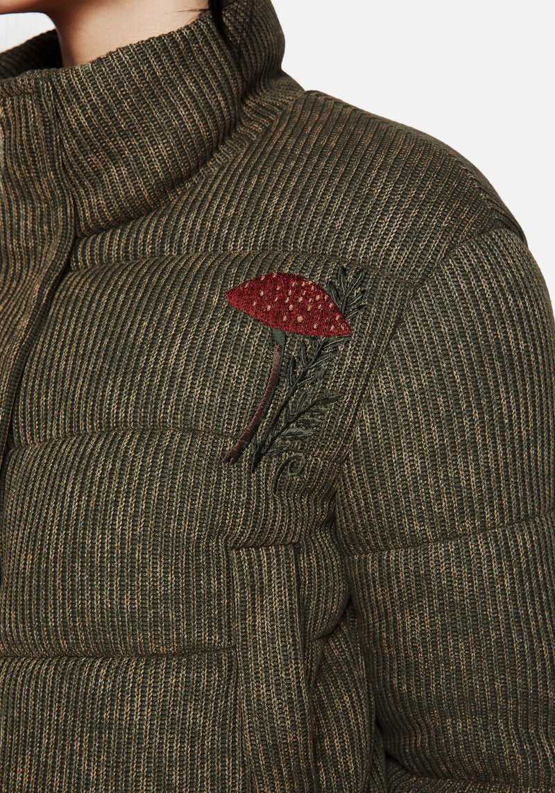 Sylvia Bestickt Gestrickt Bomber Jacke