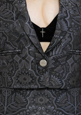 Nocturna Jacquard Cropped Blazer