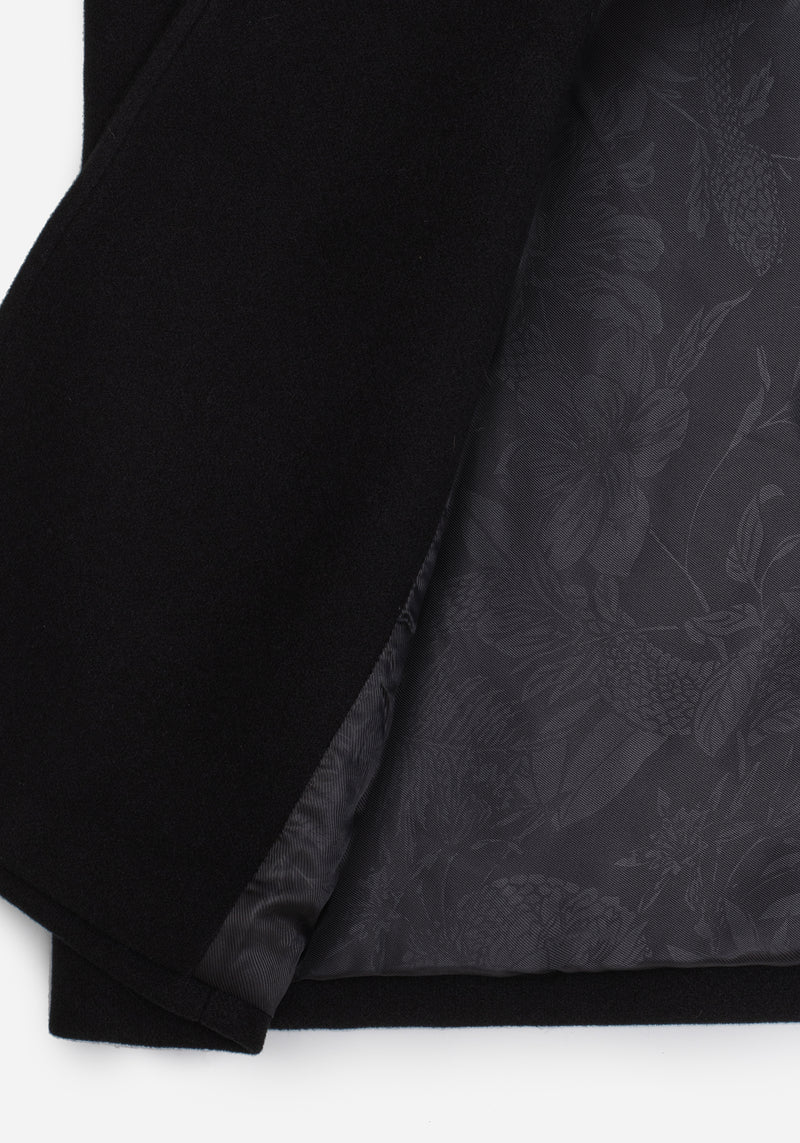 Abyss Krawatte Taille Doppelt Doppelreihig Mantel Mit Schlange Brosche -