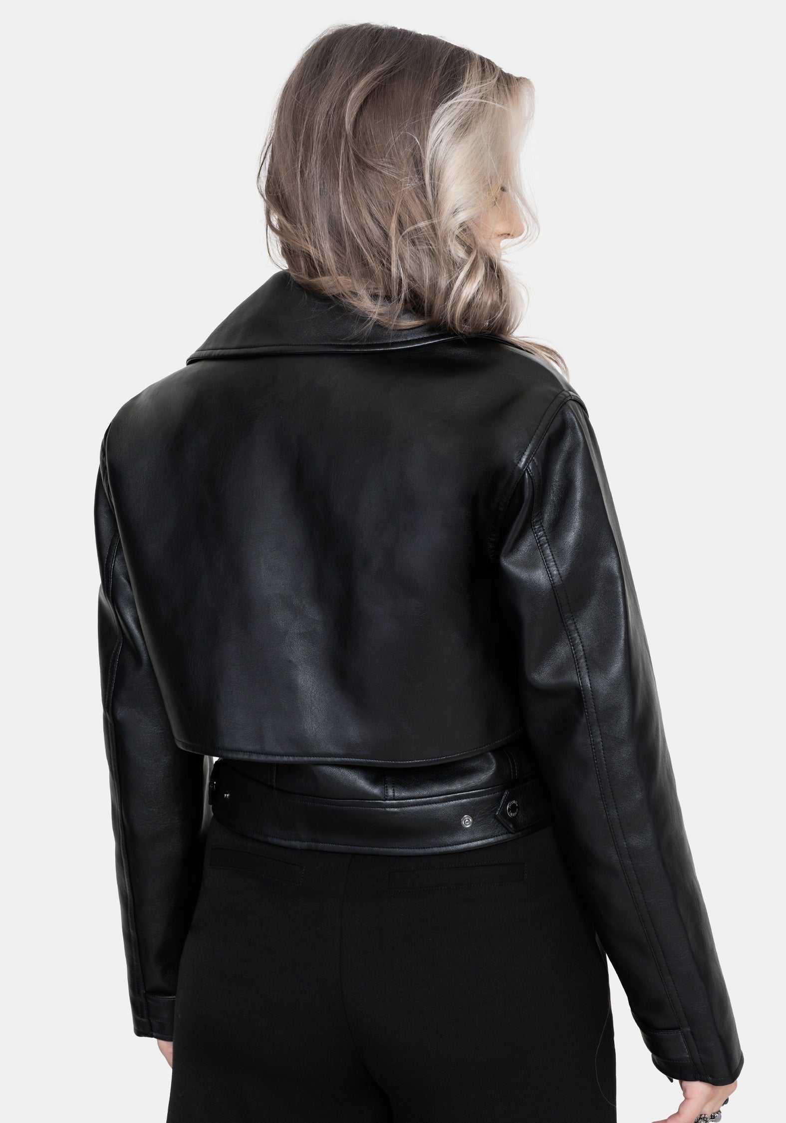 Clash Phönix Bestickt Kunst- Leder Jacke