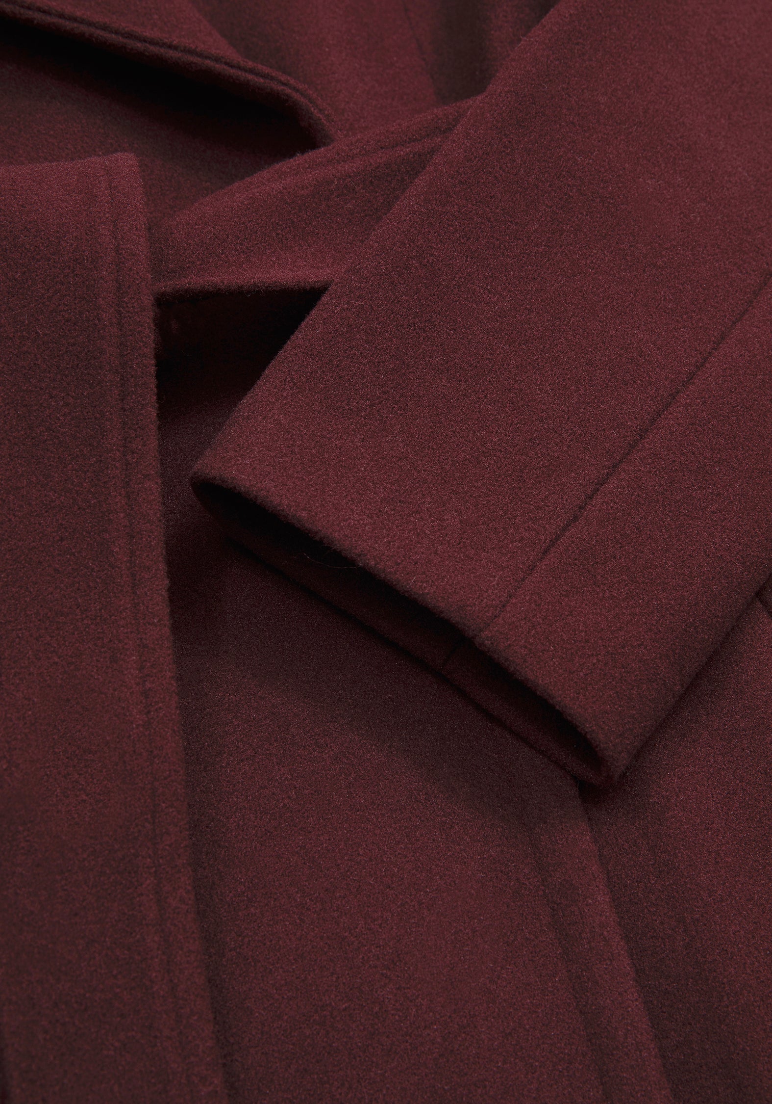 Camilla Tie Waist Hooded Coat With Bug Brooch - Burgundy
