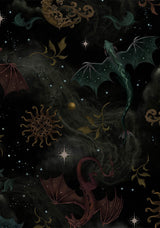 Phoenix Dragon Bedruckt Cami Midi Kleid