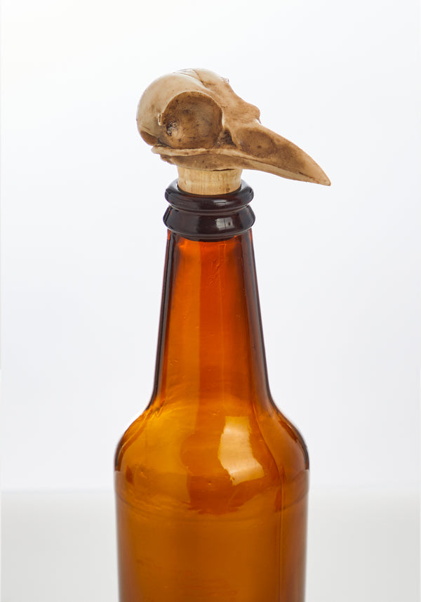 Rabe Schädel Flasche Stopper