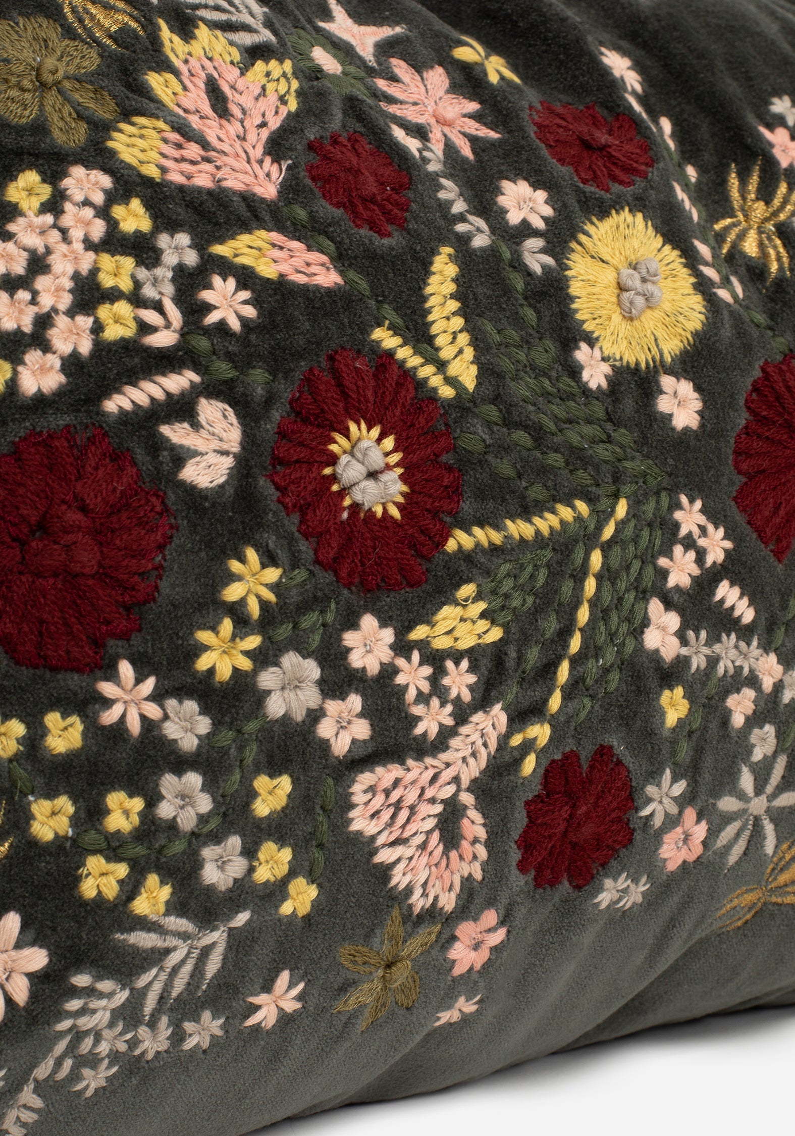 Hemera Bestickt Blumenmuster Rectangle Kissen
