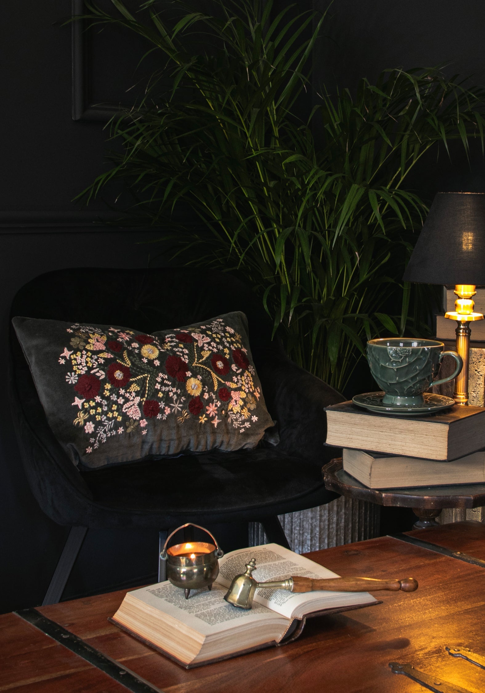 Hemera Bestickt Blumenmuster Rectangle Kissen