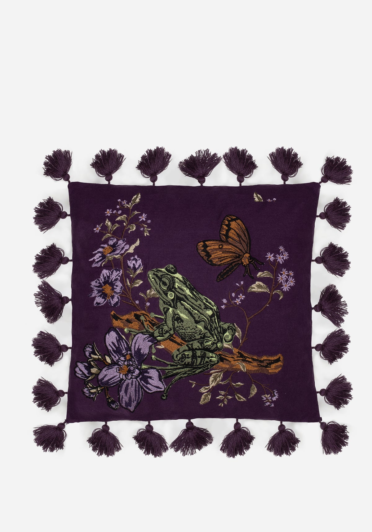 Toadstone Frosch Tassel Edge Square Kissen