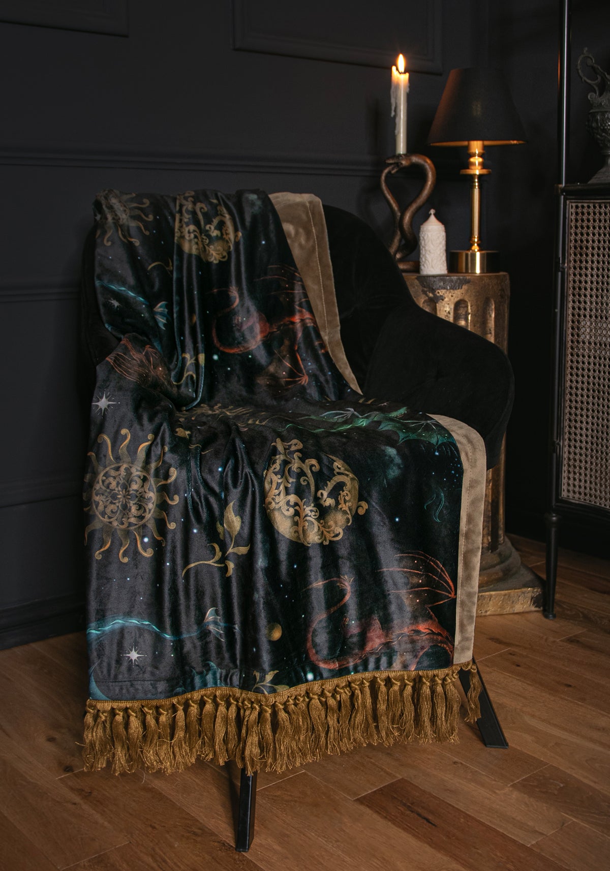 Phönix Drache Samt Decke