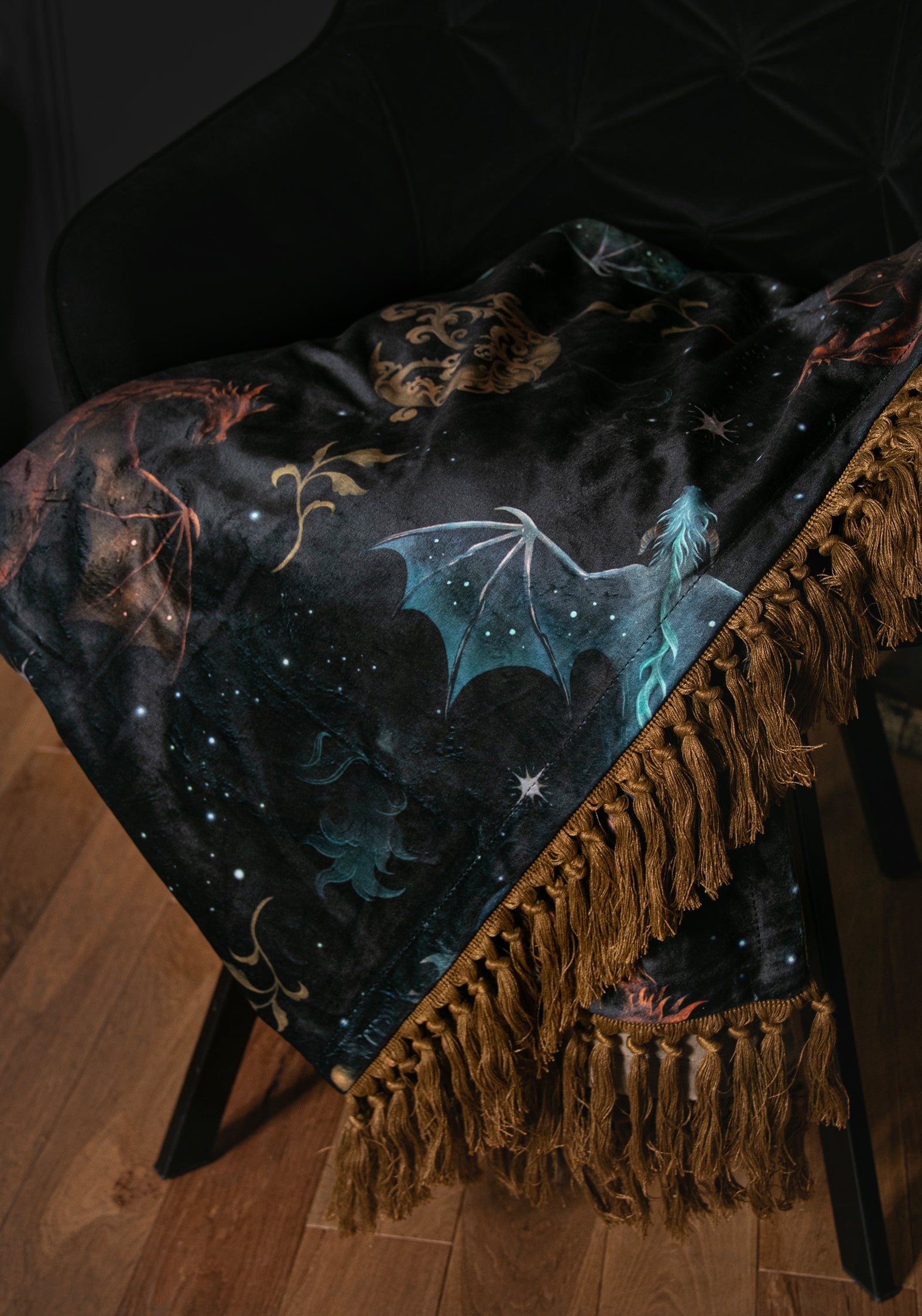 Phönix Drache Samt Decke