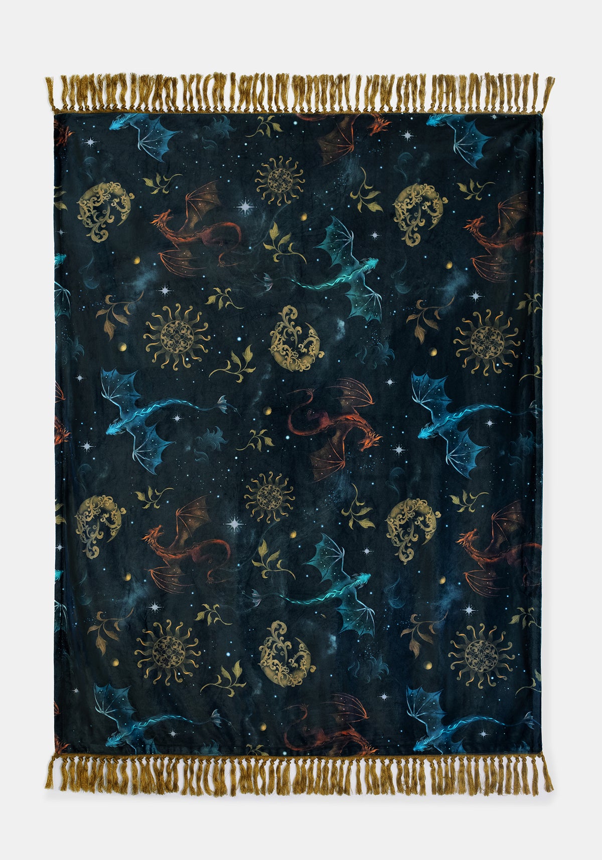 Phönix Drache Samt Decke