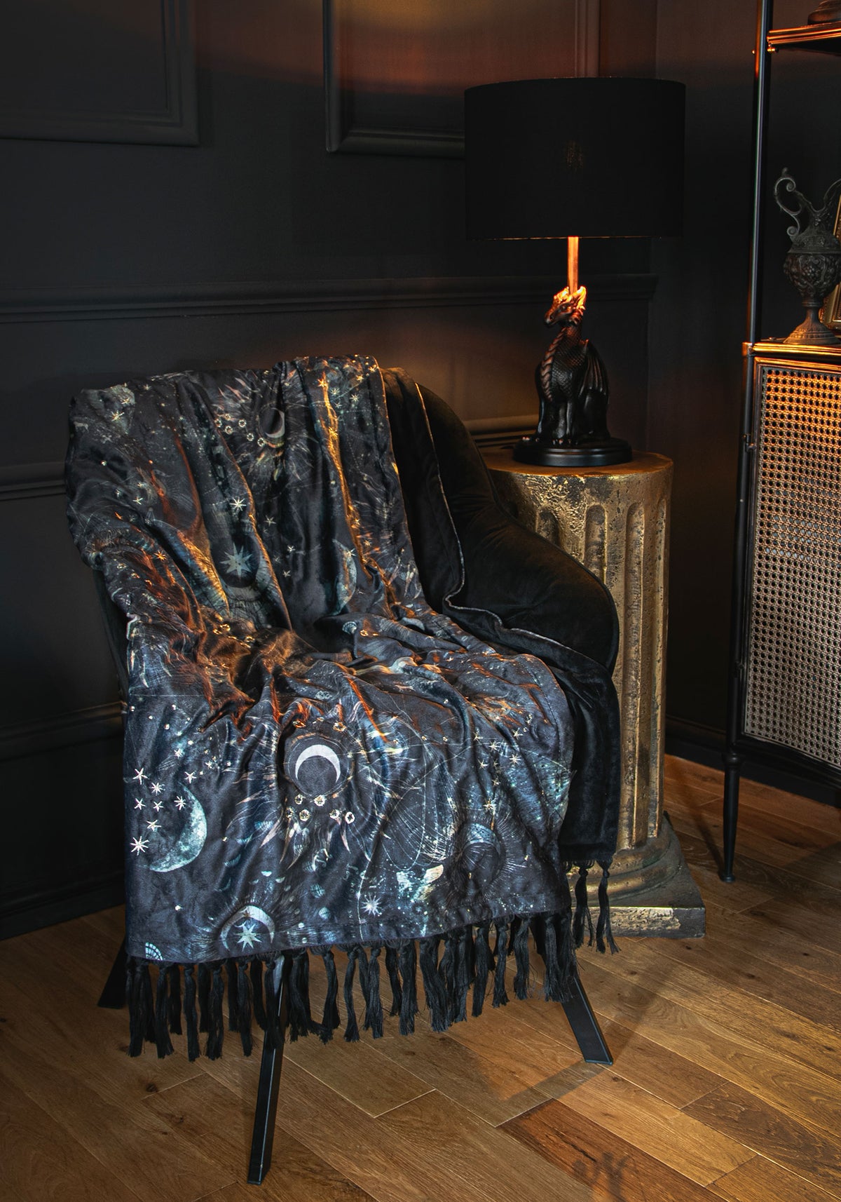 Astrevia Samt Celestial Tassel Decke