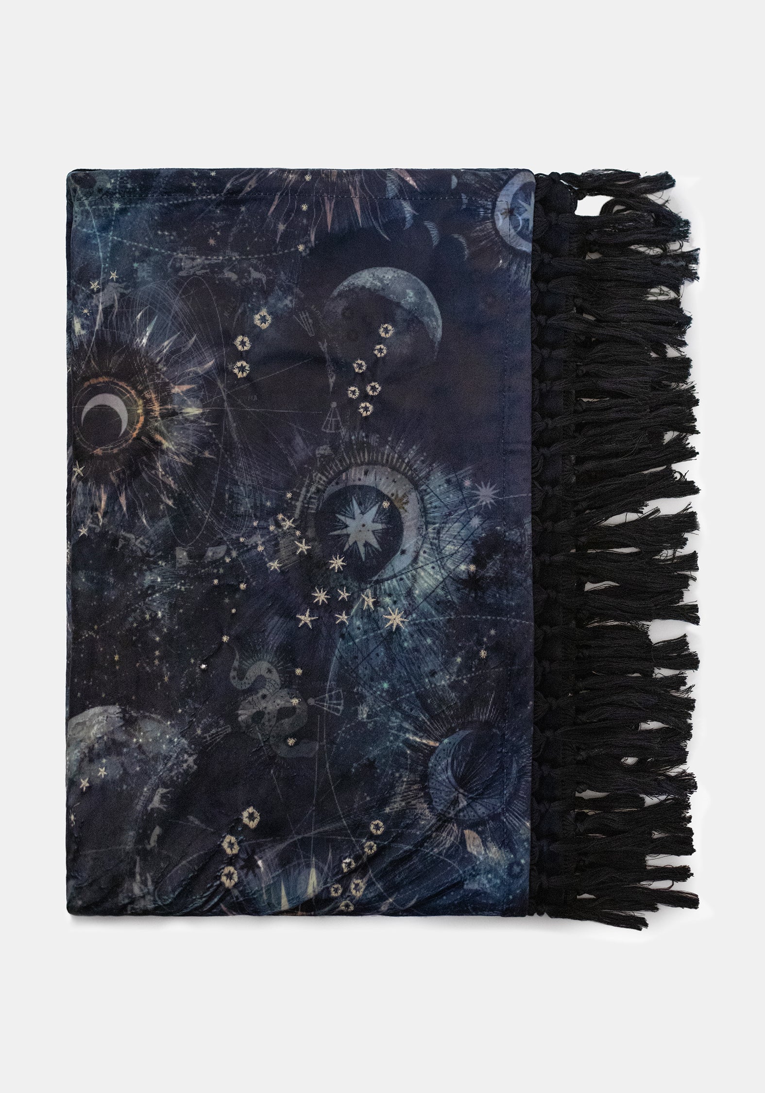 Astrevia Samt Celestial Tassel Decke