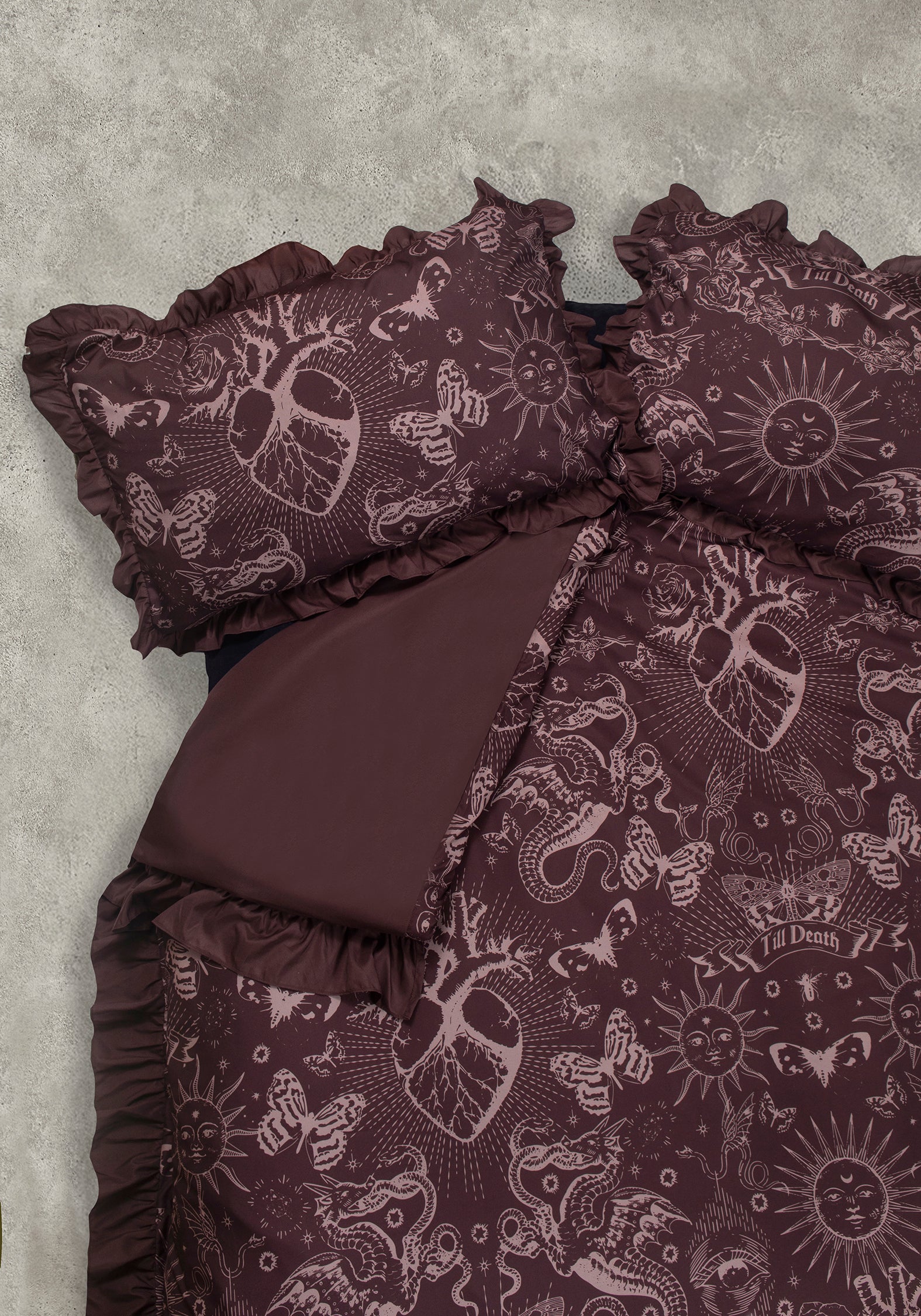 Paramour Gerafft Edge Tattoo Druck Bettwäsche Set (EU King)