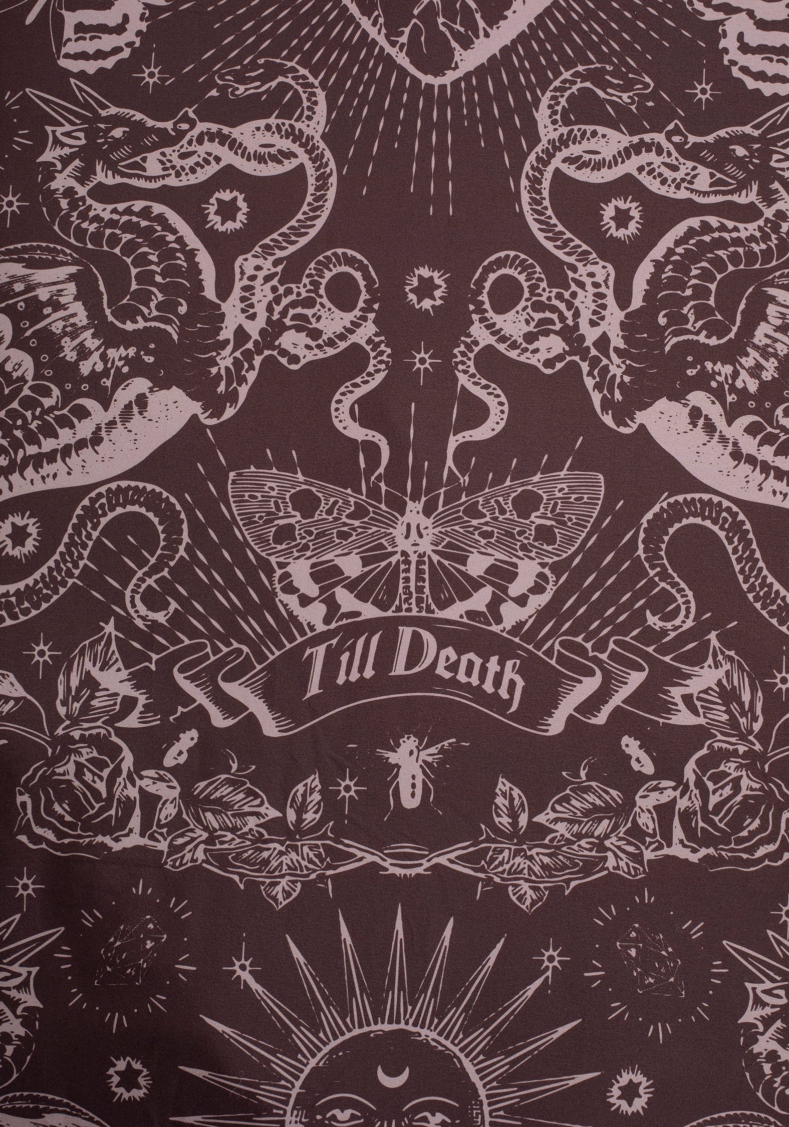 Paramour Frilled Edge Tattoo Print Bedding Set (EU Double)