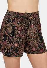 Mythos Print Tie Front Short