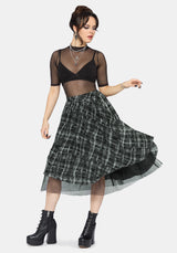 Rhoswen Double Layered Check Hitched Skirt EU 38