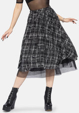 Rhoswen Double Layered Check Hitched Skirt