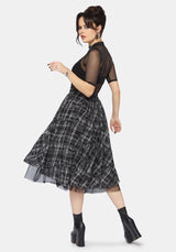 Rhoswen Double Layered Check Hitched Skirt