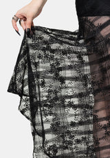 Lucie Spitze Asymmetrisch Taschentuch Maxi Rock