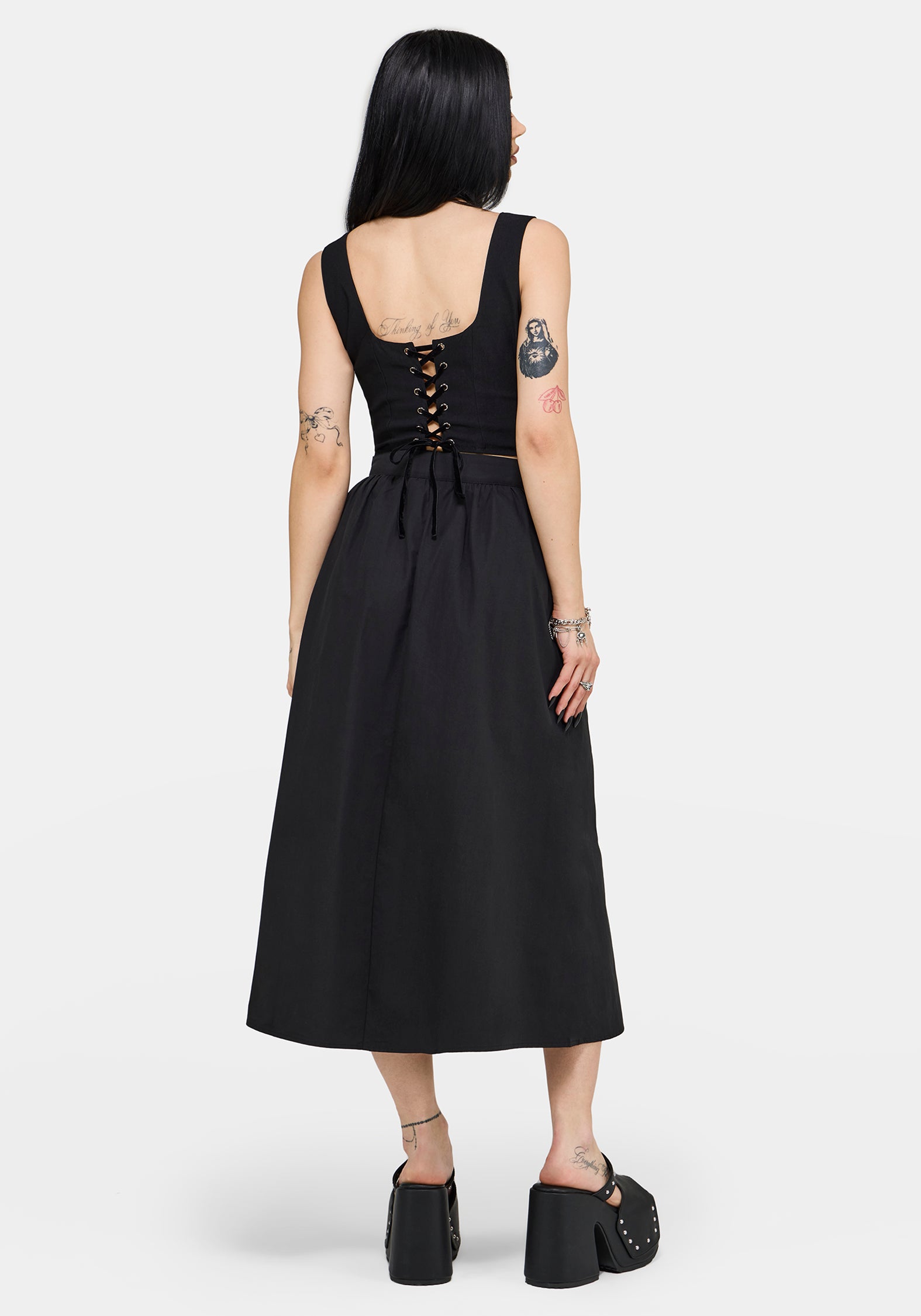 Mythos Embroidered Midi Skirt EU 34