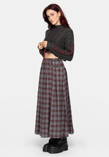 Aimil Check Midaxi Skirt