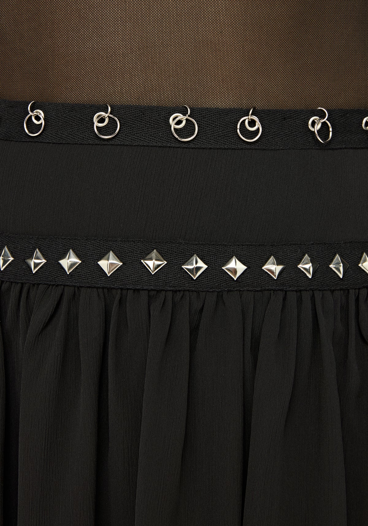 Emara Studded Hanky Hem Mini Skirt EU 34