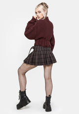 Harley Pleated Check Belted Mini Skirt EU 34