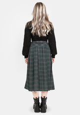 Daria Check Pleated Midaxi Skirt EU 34