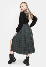Daria Check Pleated Midaxi Skirt EU 34