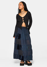 Mabel Floral Bedruckt Patchwork Rock - Navy