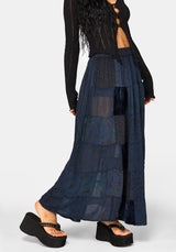 Mabel Floral Bedruckt Patchwork Rock - Navy