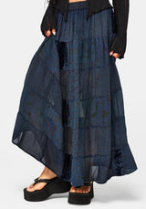 Mabel Floral Bedruckt Patchwork Rock - Navy