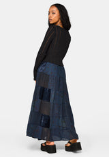 Mabel Floral Bedruckt Patchwork Rock - Navy