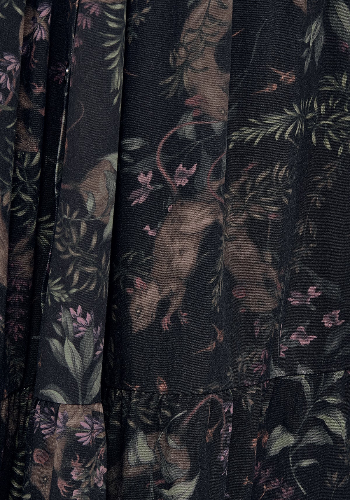 Curio Print Knopf Down Midirock