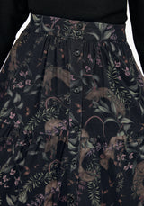 Curio Print Knopf Down Midirock