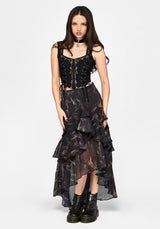Ember Chiffon Ruffle Maxirock