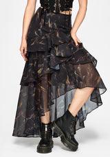 Ember Chiffon Ruffle Maxirock